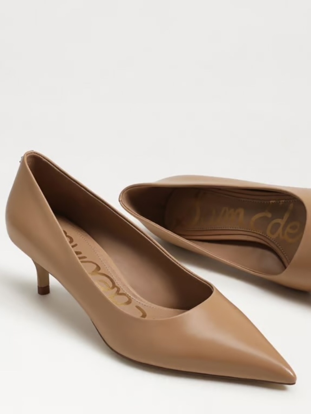 Sam Edelman Summer Pointed Toe Pump French Sand Leather